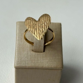 Anel Coração Chapa