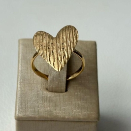 Anel Coração Chapa