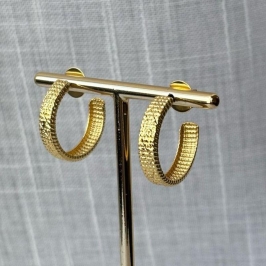 Brinco Argola Diamantada