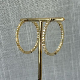 Brinco Argola Micrôcavejada Frente e Fundo G