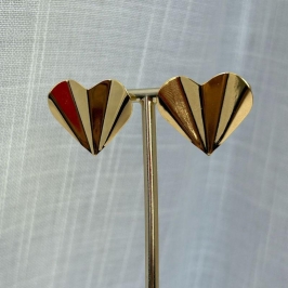 Brinco Coração Leque