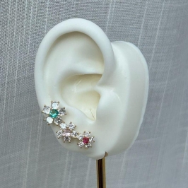 Brinco Ear  Caff Colorido