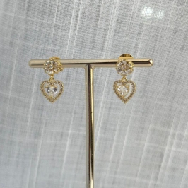 Brinco Flor Coração