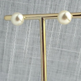 Brinco Pérola Achatado 10mm