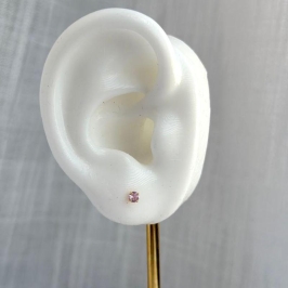 Brinco Ponto de Luz Rosa ou Cristal PP