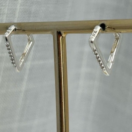 Brinco Triângulo Cravejado