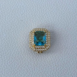 Pingente Pulseira Aço Aqua