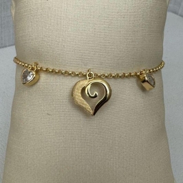 Pulseira Elo Português Coração