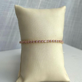 Pulseira Riviera Rosa 3mm