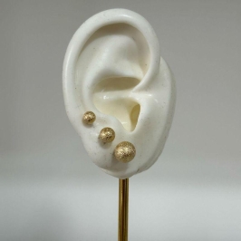 Trio de Brinco Esfera Fosca