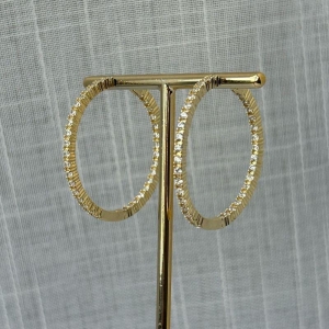 Brinco Argola Micrôcavejada Frente e Fundo G