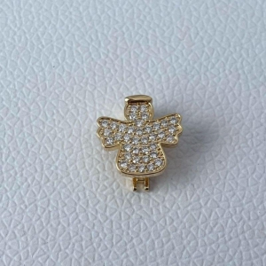 Pingente Pulseira Aço Anjo