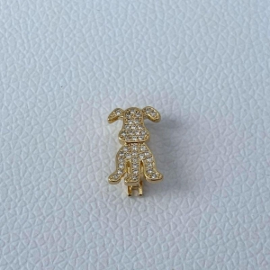 Pingente Pulseira Aço Cachorro