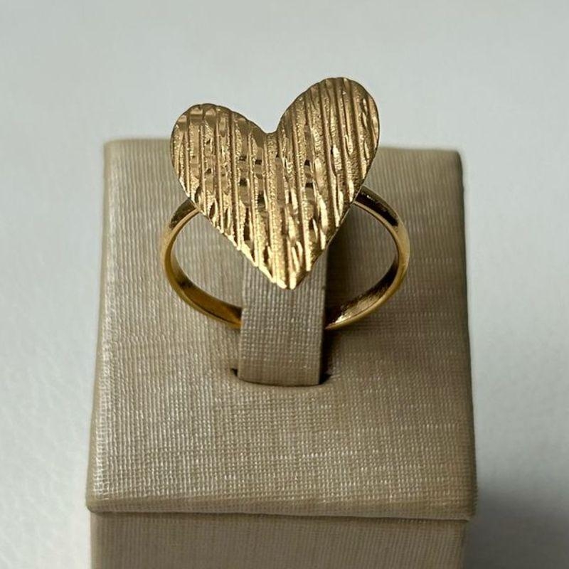 Anel Coração Chapa