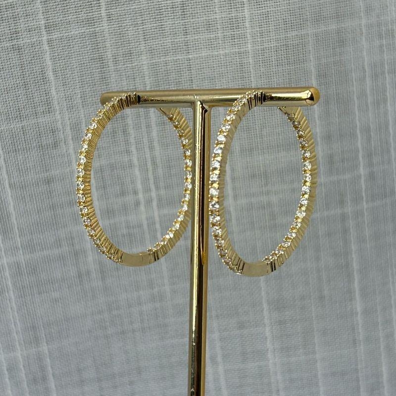 Brinco Argola Micrôcavejada Frente e Fundo G