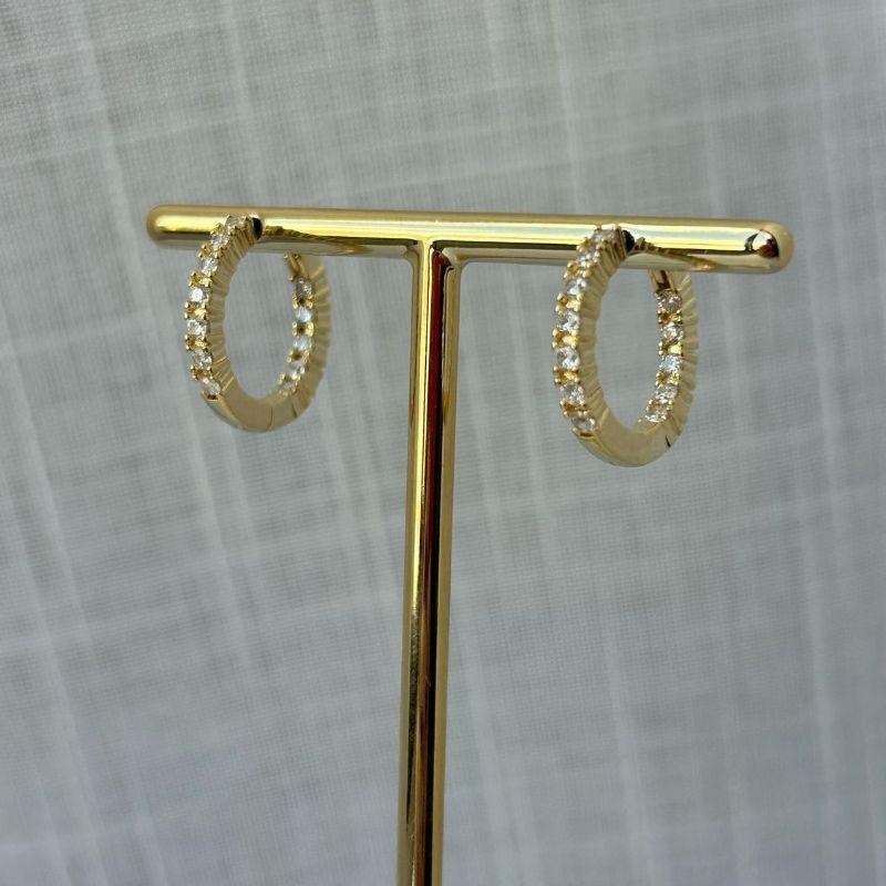 Brinco Argola Micrôcavejada Frente e Fundo P