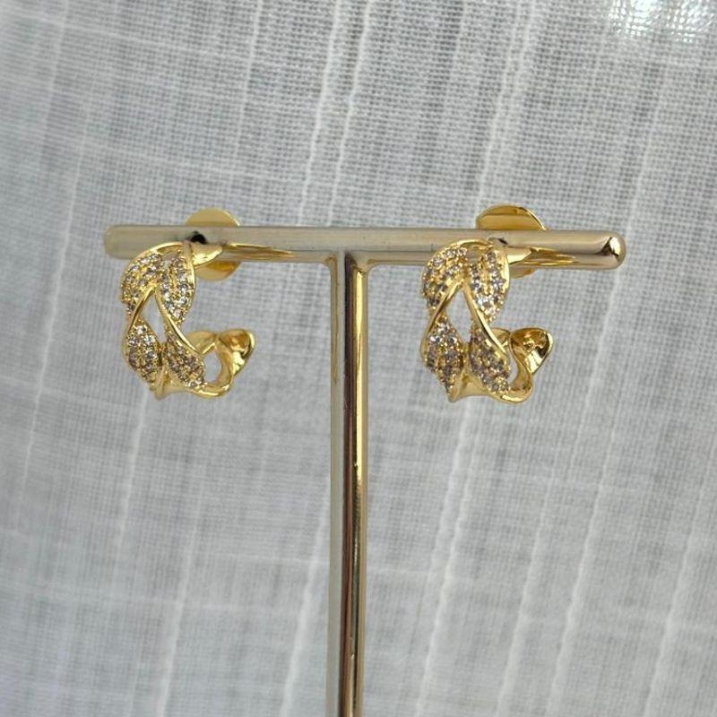 Brinco Argola Trançada