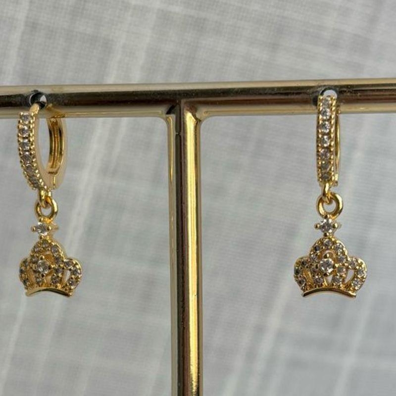 Brinco Argolinha Coroa