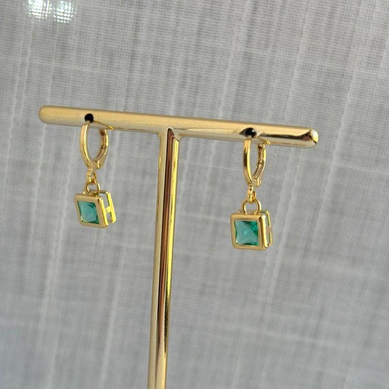 Brinco Clic Verde Rosa