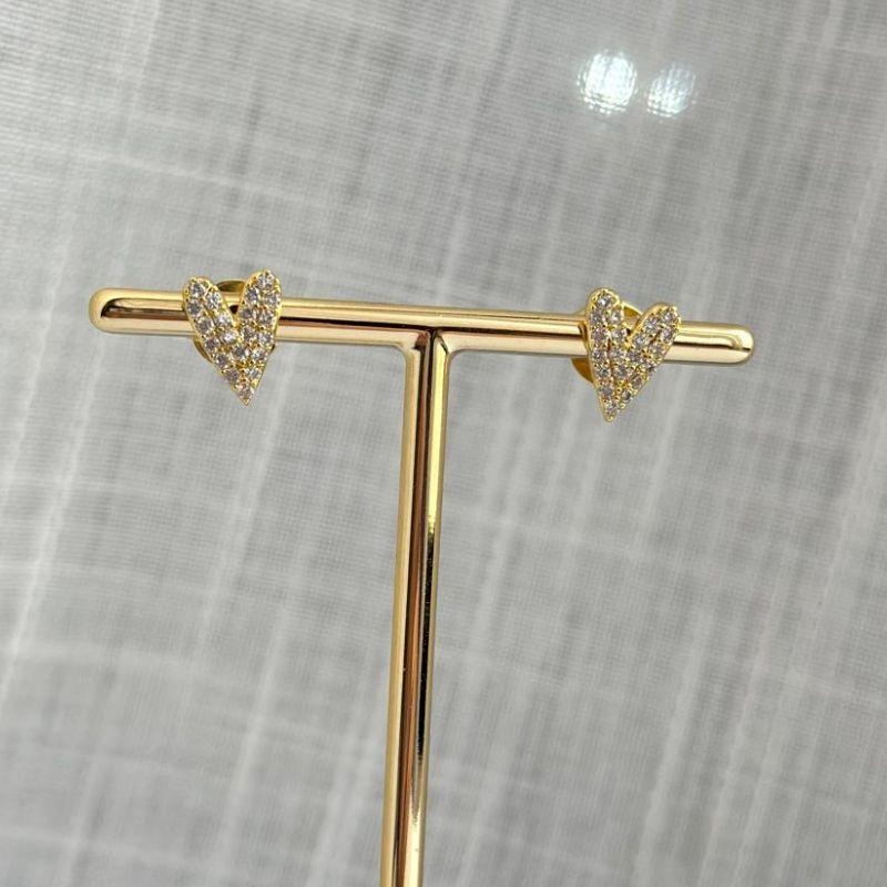 Brinco Coração Microcravejado