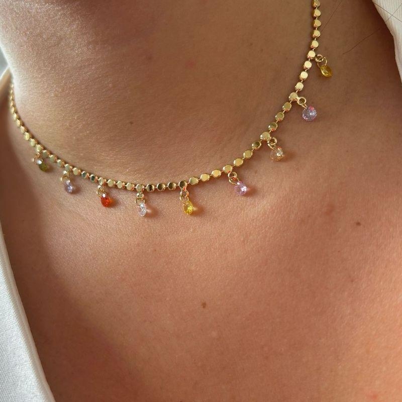 Choker Chapinha Colorida