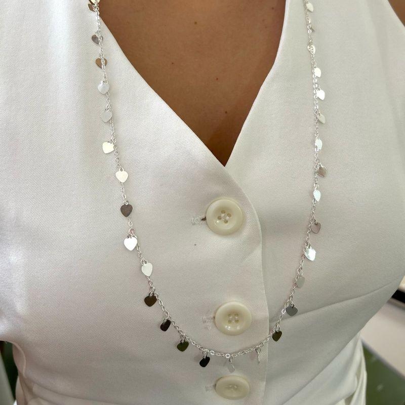 Colar Corações Pendurados Longo