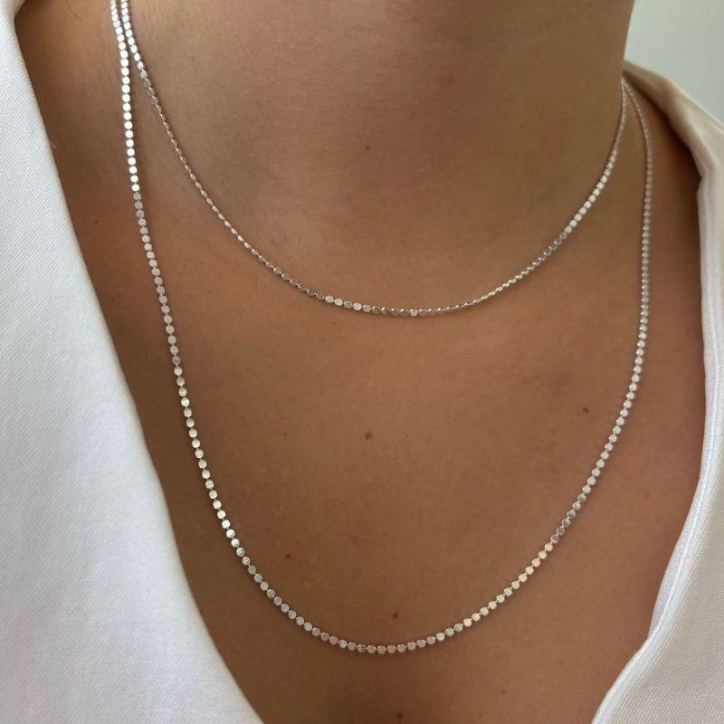 Colar Longo Duplo Miniplaquinha