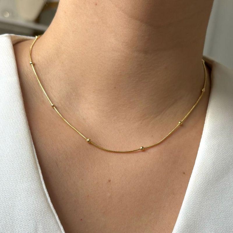 Colar Rabo de Rato com Bolina