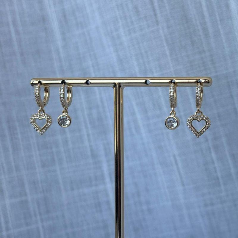 Conjunto de Brinco Coração