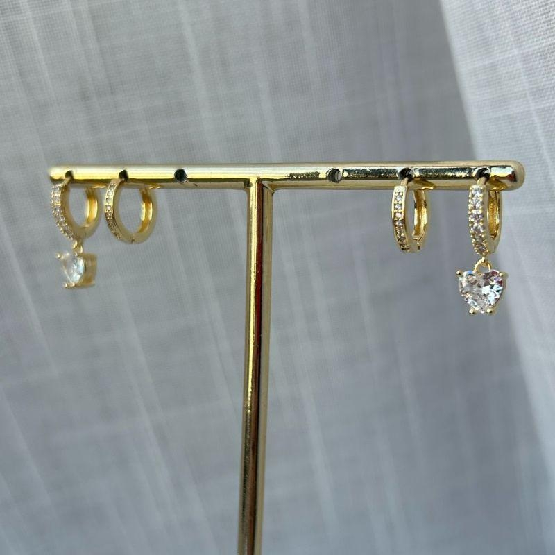 Conjunto de Brinco Coração