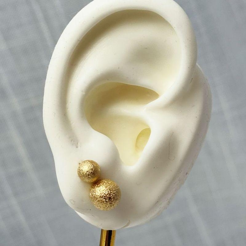 Conjunto de Brinco Esfera Diamantado M