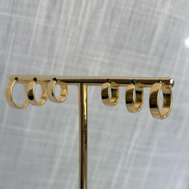 Trio de Brinco Argola Lisa