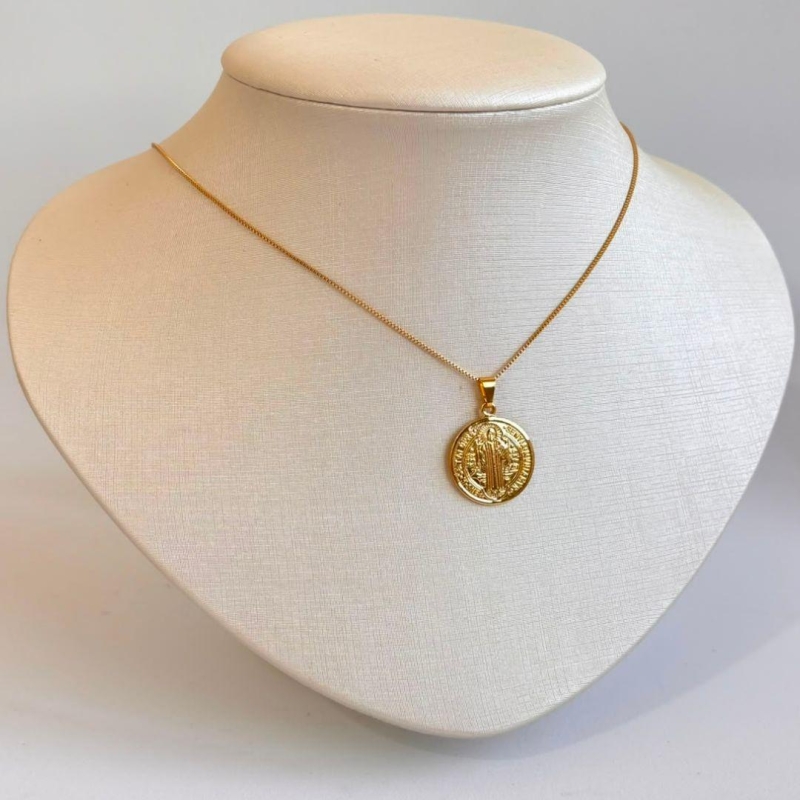 Colar São Bento Medalha Lisa G