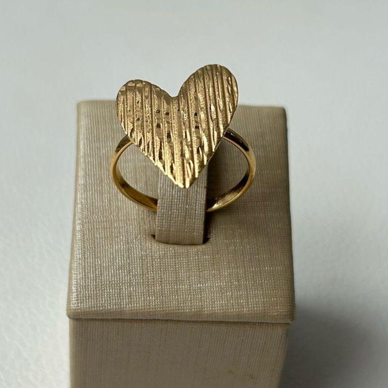 Anel Coração Chapa