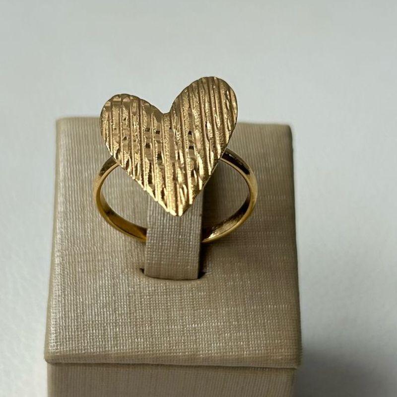 Anel Coração Chapa