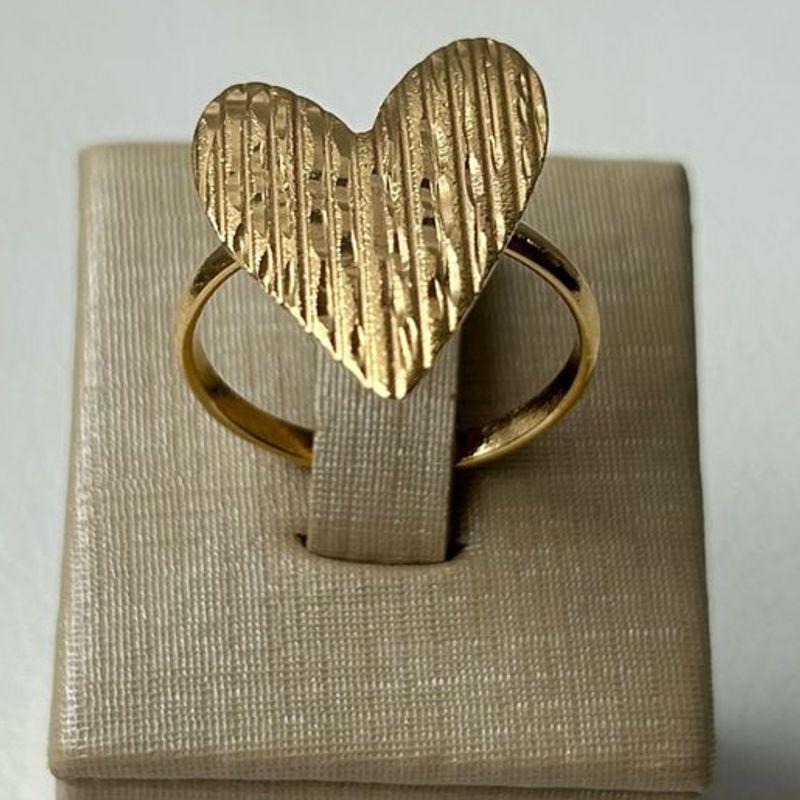 Anel Coração Chapa