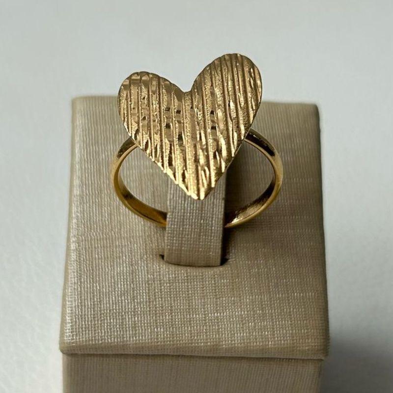 Anel Coração Chapa