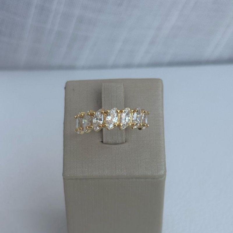 Anel Navete 7 Pedras