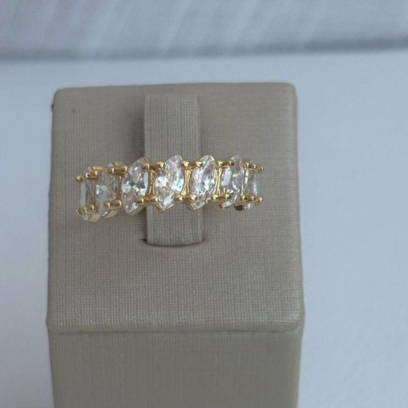 Anel Navete 7 Pedras