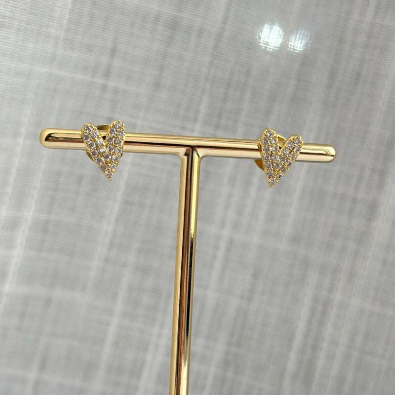 Brinco Coração Microcravejado