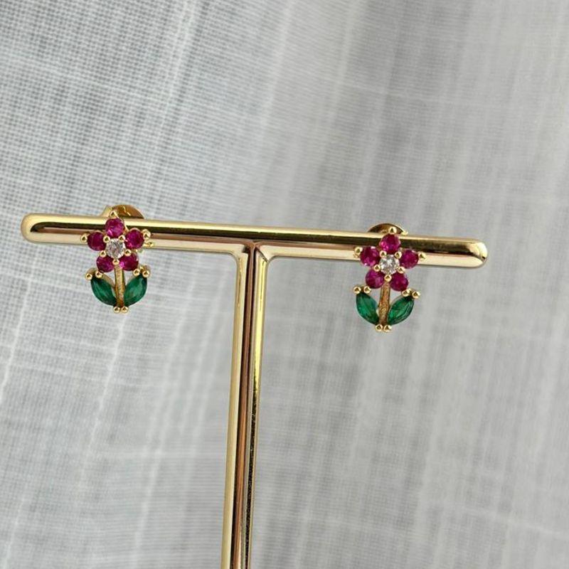 Brinco Flor Colorida