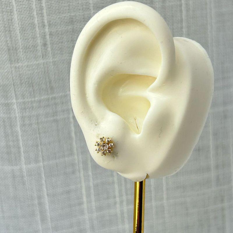 Brinco Flor Microcravejada