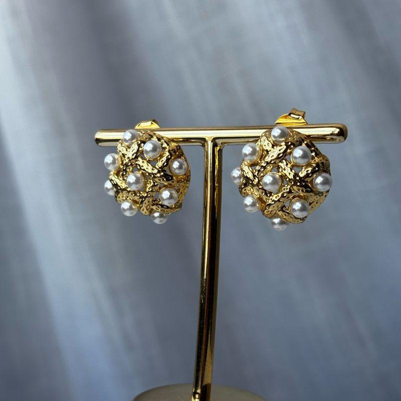 Brinco Pérola Quadrado