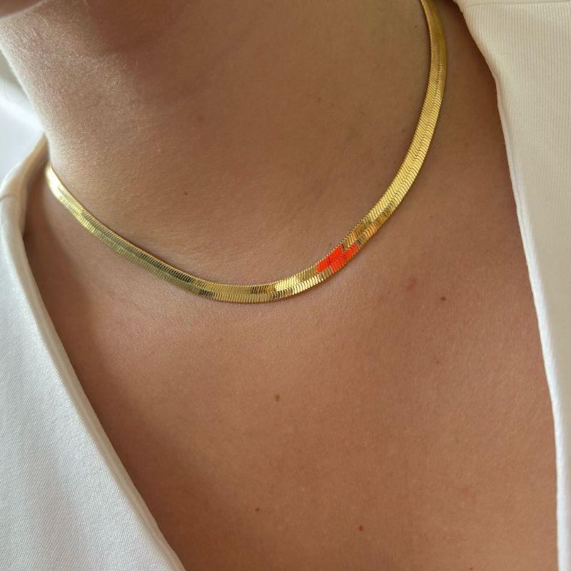 Colar Fita 4mm 30+10cm  extensor