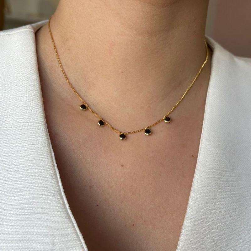 Colar Gota Preta