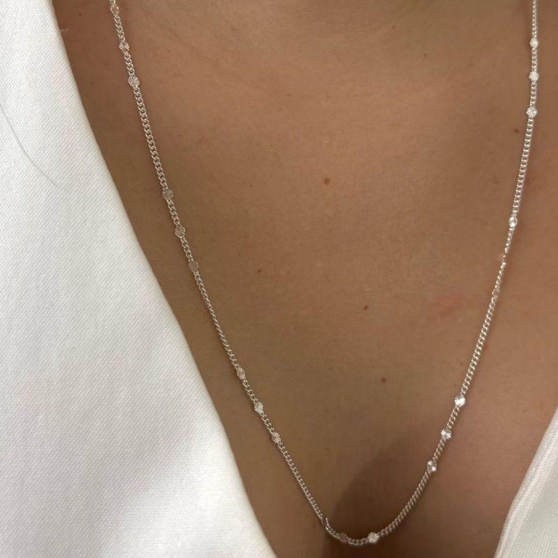 Colar Longo  Grume Diamantada 60cm