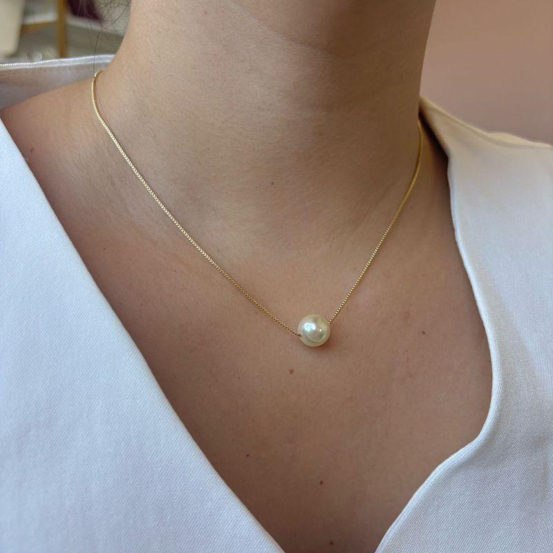 Colar Perola Longo 40 cm+ 10 cm extensor