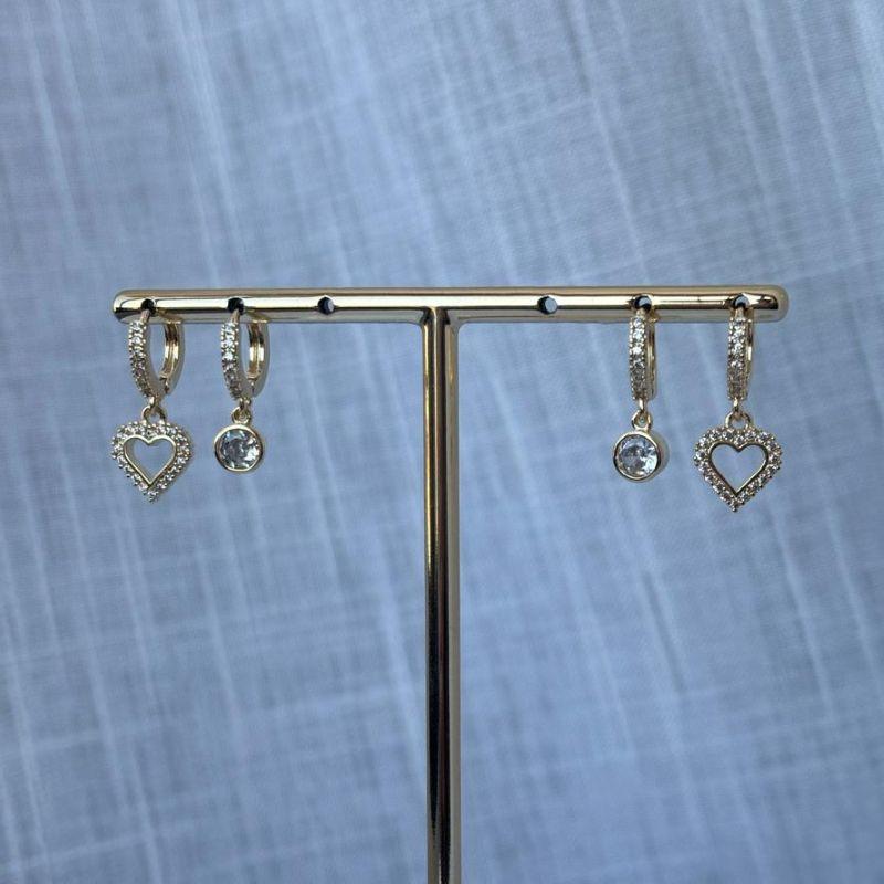 Conjunto de Brinco Coração