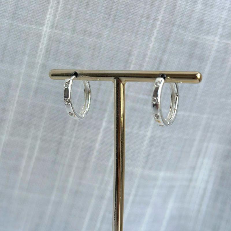 Brinco Argola com Mini Zircônia