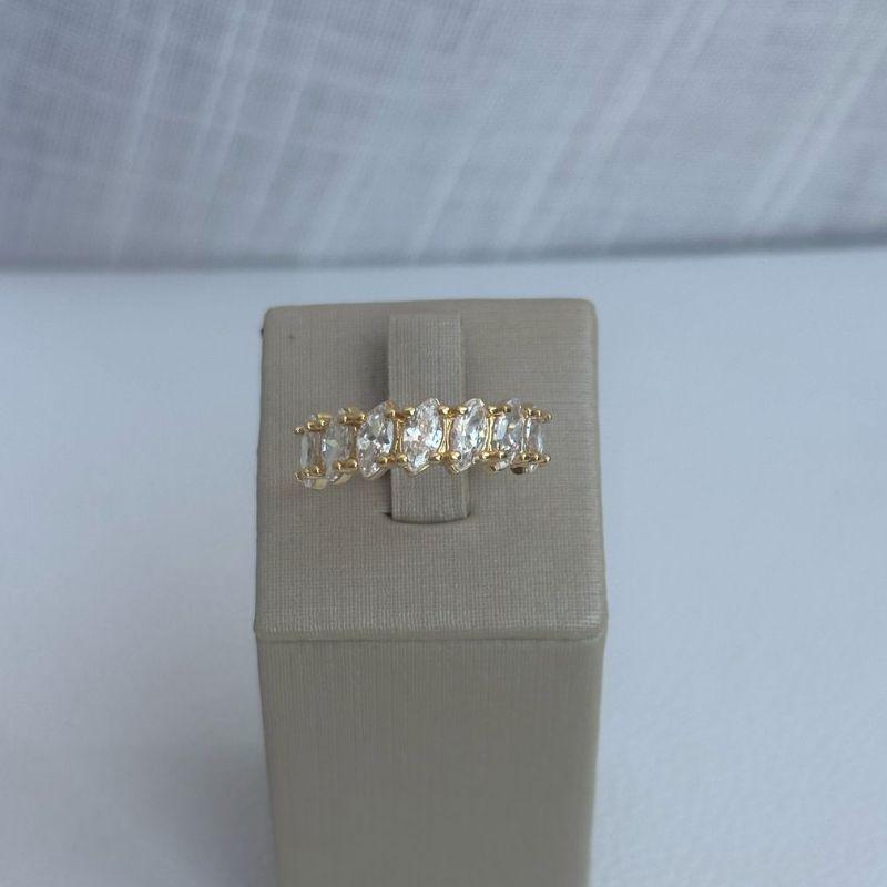 Anel Navete 7 Pedras